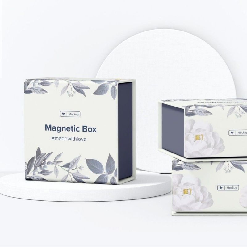 Hộp quà từ tính hai mặt Băng ấn nóng đồ trang sức tùy chỉnh nước hoa Flip Top Box quà tặng