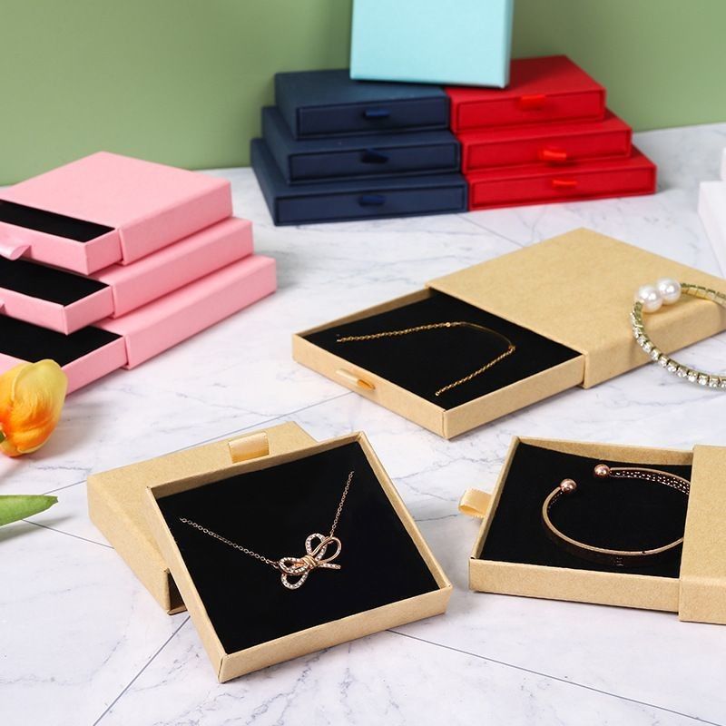 Đồ xách hình vuông Mini trang sức hành trình Case Nhẫn Băng tai Vòng cổ Lễ cưới Hộp quà