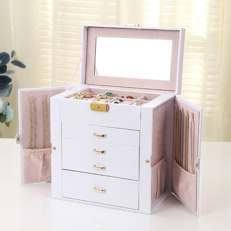 Bộ đồ trang sức da thân thiện cho du lịch Hộp đóng gói Logo tùy chỉnh cho nhẫn và vòng cổ
