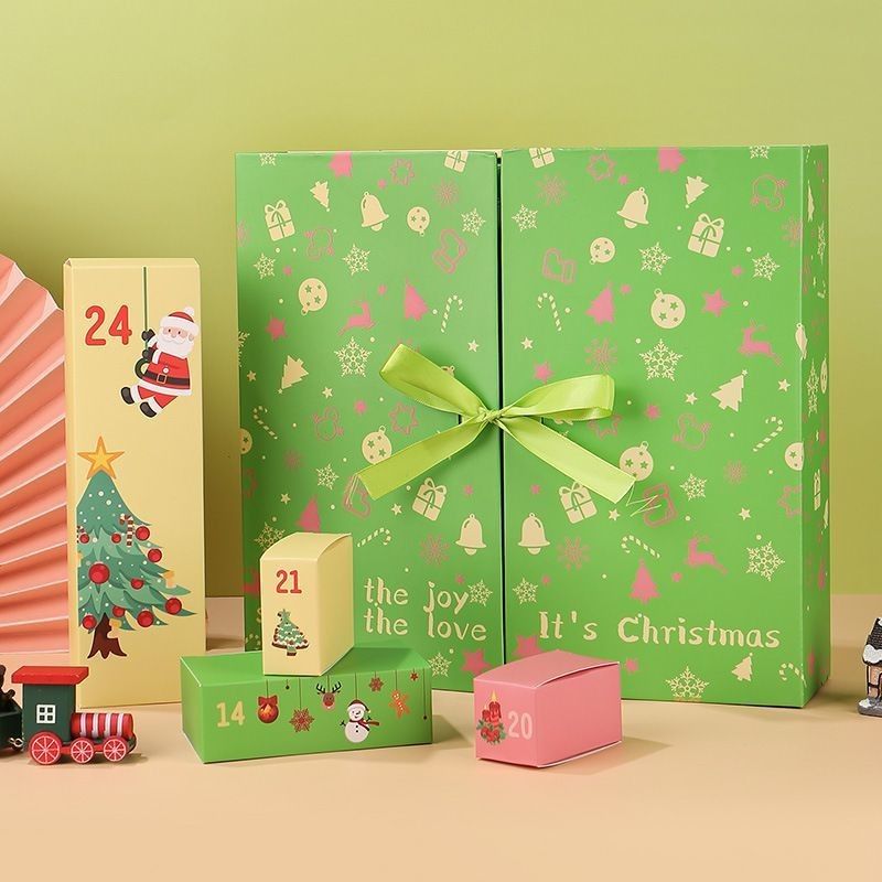 Hộp đóng gói sản phẩm tùy chỉnh Cửa mở Hộp quà Xmas từ Xmas