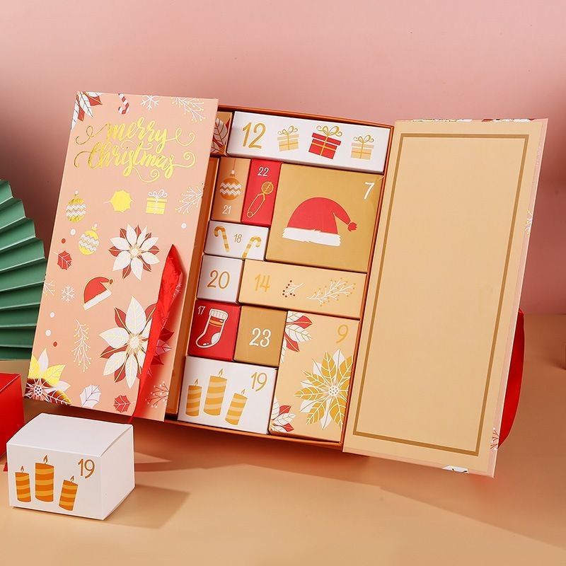Hộp đóng gói sản phẩm tùy chỉnh Cửa mở Hộp quà Xmas từ Xmas