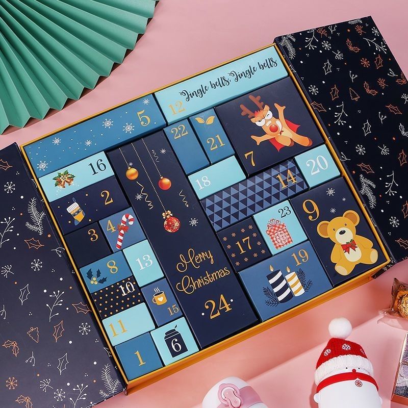 Hộp đóng gói sản phẩm tùy chỉnh Cửa mở Hộp quà Xmas từ Xmas