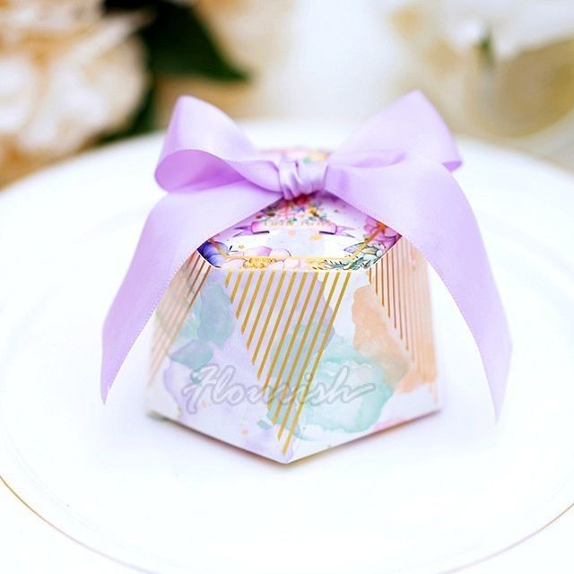 Thẻ giấy quà tặng đồ ngọt chocolate hộp đóng gói giấy giấy giấy nóng giấy vàng đóng dấu cho lễ hội cưới