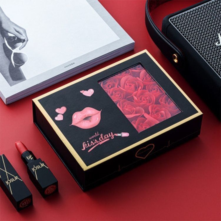 Hộp quà hoa ngày Valentine màu đen sang trọng 1.0 - 3.0mm Độ dày