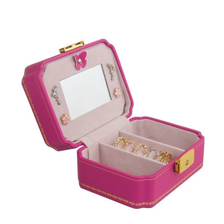 Hộp tùy chỉnh hộp đồ trang sức PU sáng tạo cho đồ trang sức châu Âu vòng tai đi du lịch di động túi lưu trữ đồ trang sức hộp lưu trữ hai
