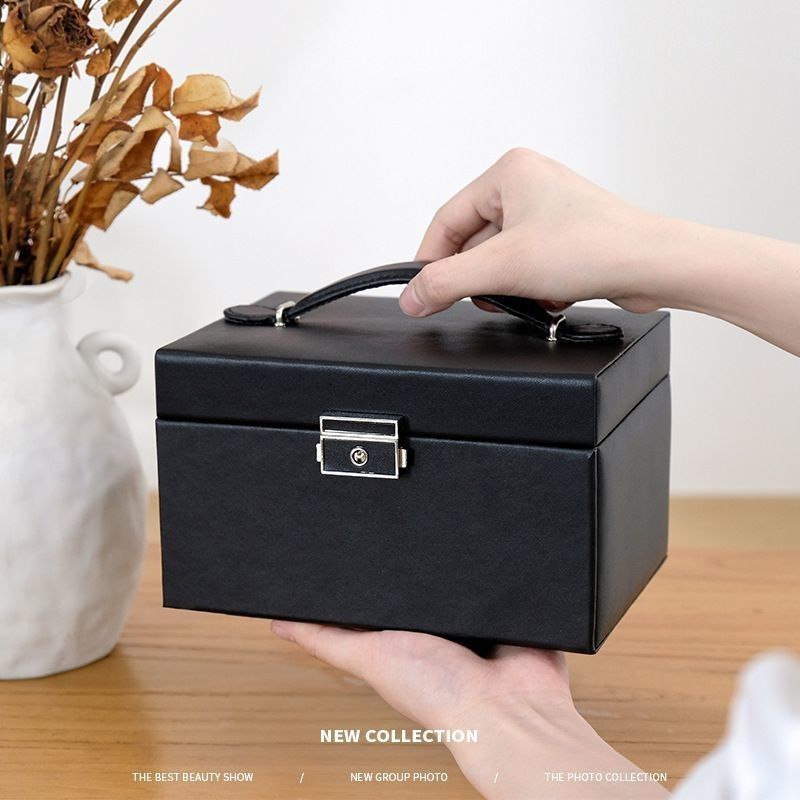 Hộp lưu trữ đồ trang sức bằng gỗ có dung lượng lớn cho vòng đeo cổ và vòng lưu trữ dây chuyền