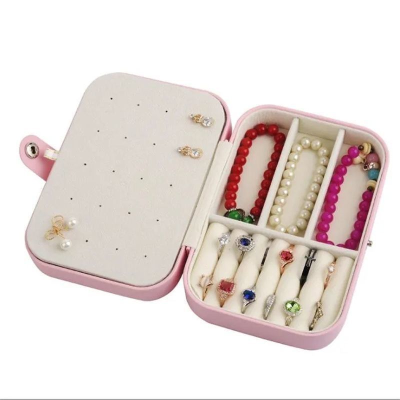 Nhãn hiệu tùy chỉnh Hộp đóng gói đồ trang sức sang trọng Pu da Flocking Cảnh lưu trữ Hộp quà cho vòng cổ đồ trang sức