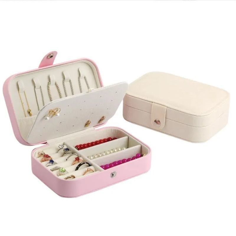 Nhãn hiệu tùy chỉnh Hộp đóng gói đồ trang sức sang trọng Pu da Flocking Cảnh lưu trữ Hộp quà cho vòng cổ đồ trang sức