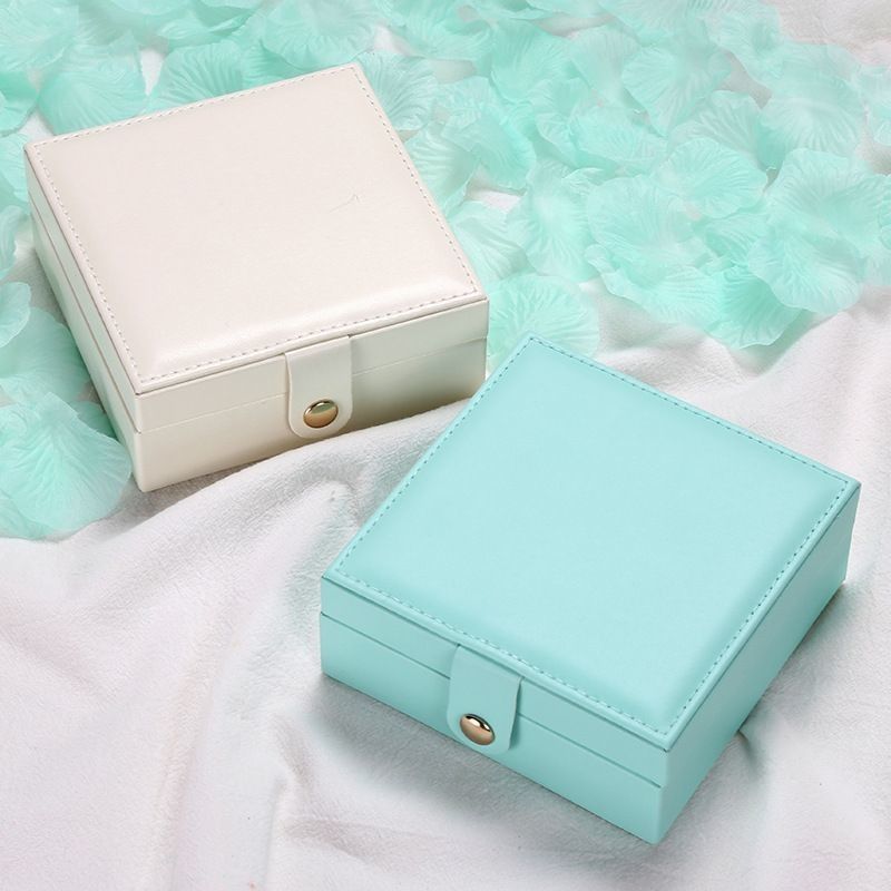 Các hộp hiển thị in tùy chỉnh vuông cho đồ trang sức da PU sang trọng thiết lập nghệ thuật và thủ công