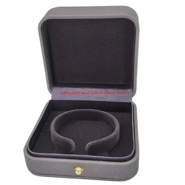 Hot Stamping bề mặt xử lý sắc màu xám hình vuông vòng tay vòng đeo tay hộp đóng gói quà tặng màu hồng