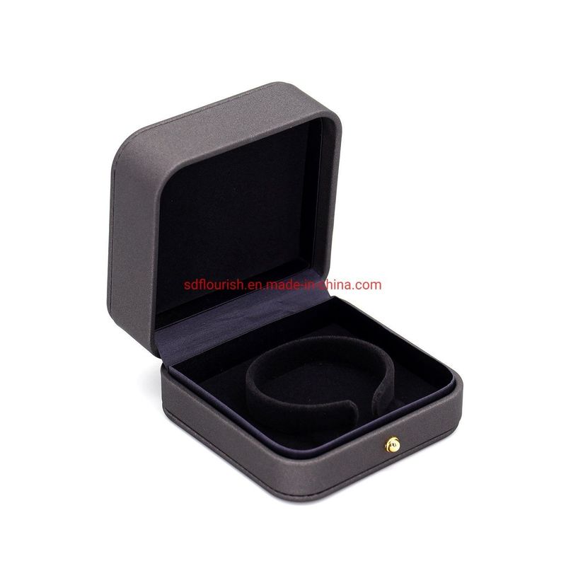 Hot Stamping bề mặt xử lý sắc màu xám hình vuông vòng tay vòng đeo tay hộp đóng gói quà tặng màu hồng