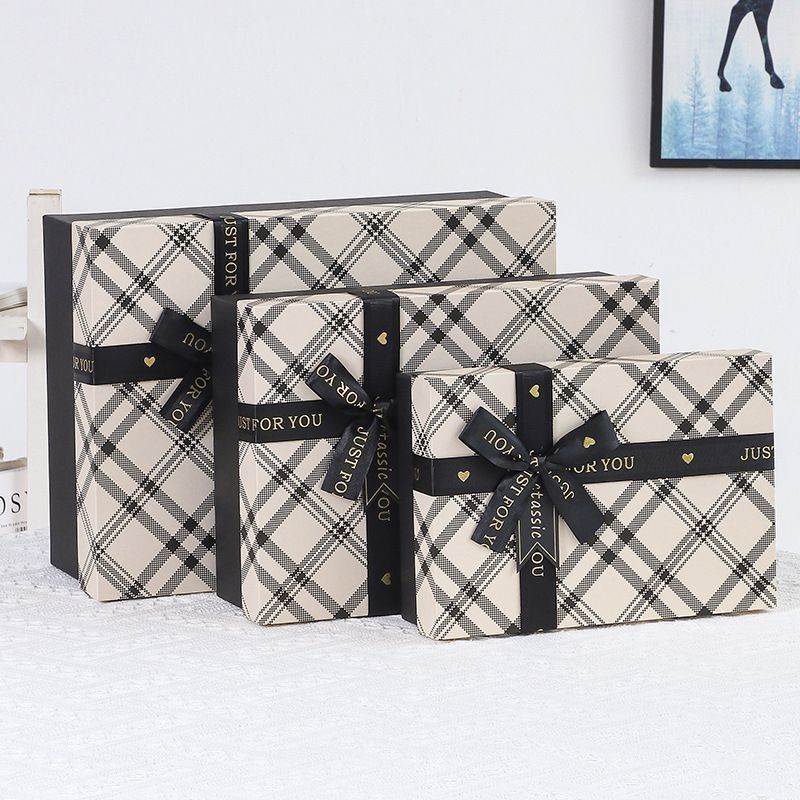 Ribbon Bow Tie Gift Box Packaging Cover And Base Hộp đóng gói giấy quà tặng sang trọng