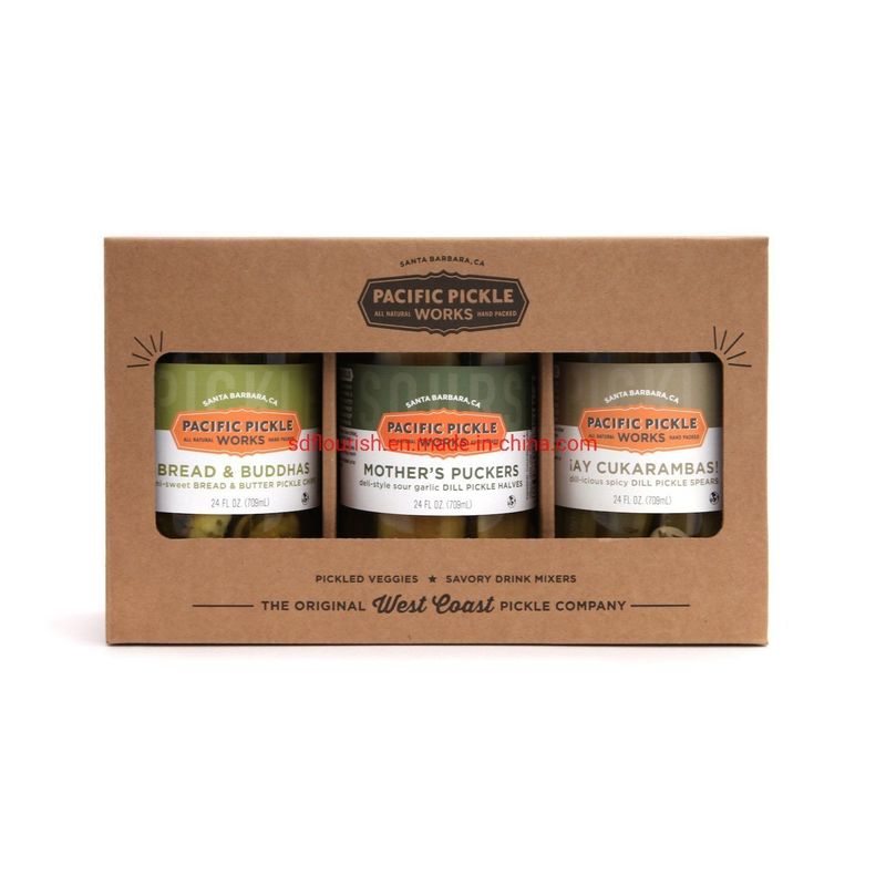 E Flute Kraft Paper Display Box Sauce Hộp giấy lồi lội