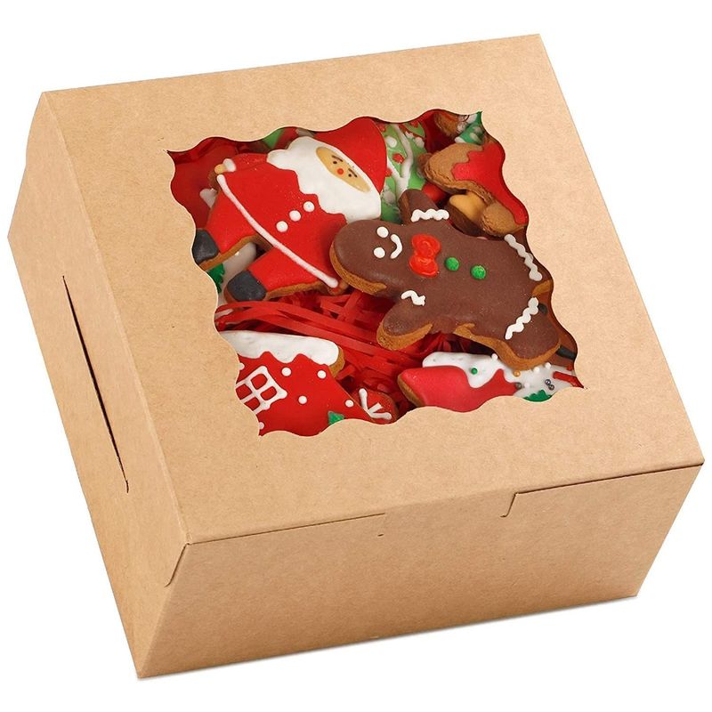 Flourish Arrivals Cake/Bakery/Candy Folding Window Boxes with Lids Giải pháp đóng gói sử dụng giấy tái chế 100%