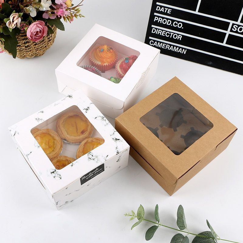 Flourish Arrivals Cake/Bakery/Candy Folding Window Boxes with Lids Giải pháp đóng gói sử dụng giấy tái chế 100%