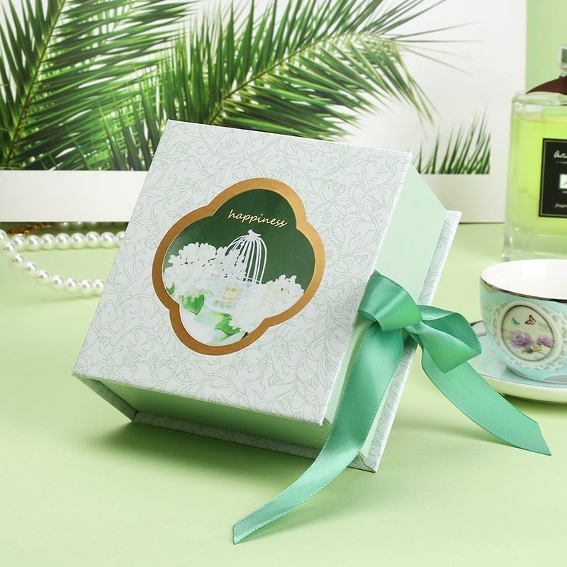 Loại sách Magnetic Clousre giấy đóng gói hộp quà với ruy băng Logo tùy chỉnh in