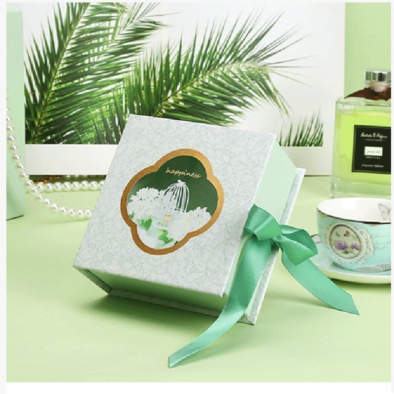 Loại sách Magnetic Clousre giấy đóng gói hộp quà với ruy băng Logo tùy chỉnh in