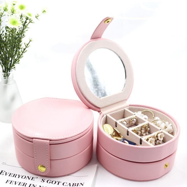 Hộp đồ trang sức cao cấp tròn 10,9 * 10,2 * 5,9cm Hộp đóng gói giấy in logo tùy chỉnh