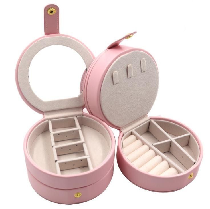 Hộp đồ trang sức cao cấp tròn 10,9 * 10,2 * 5,9cm Hộp đóng gói giấy in logo tùy chỉnh