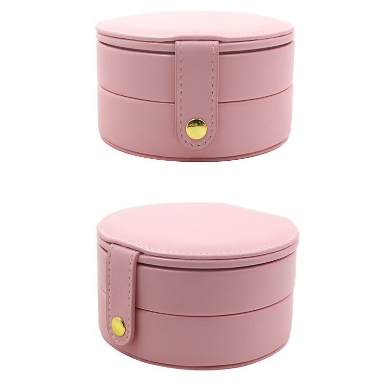 Hộp đồ trang sức cao cấp tròn 10,9 * 10,2 * 5,9cm Hộp đóng gói giấy in logo tùy chỉnh