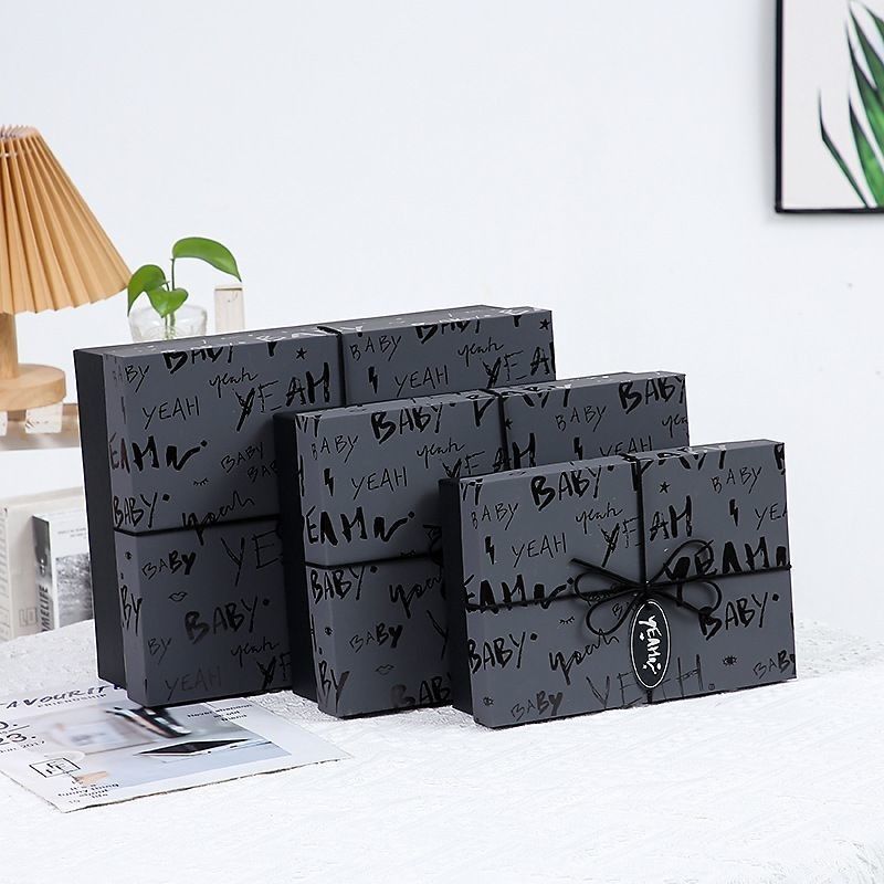 Đen quà đóng gói giấy đồ trang sức hộp cho vòng cổ vòng đeo tay đồng hồ Eco thân thiện