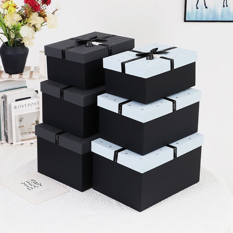 Đen quà đóng gói giấy đồ trang sức hộp cho vòng cổ vòng đeo tay đồng hồ Eco thân thiện