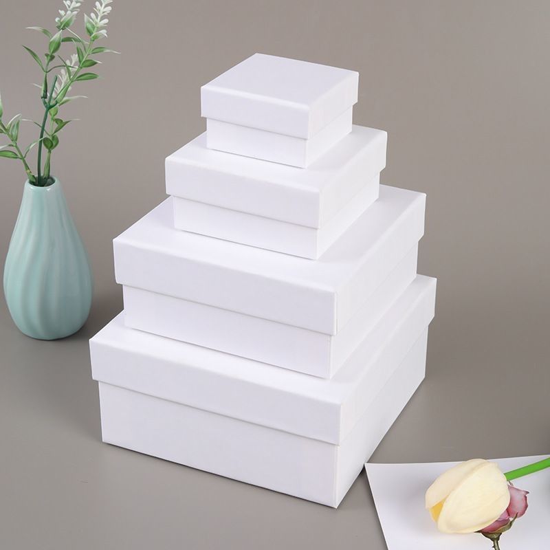 Hộp quà nhỏ Quảng trường Hộp quà với nắp cho Ngày của mẹ Sinh nhật Hôn nhân