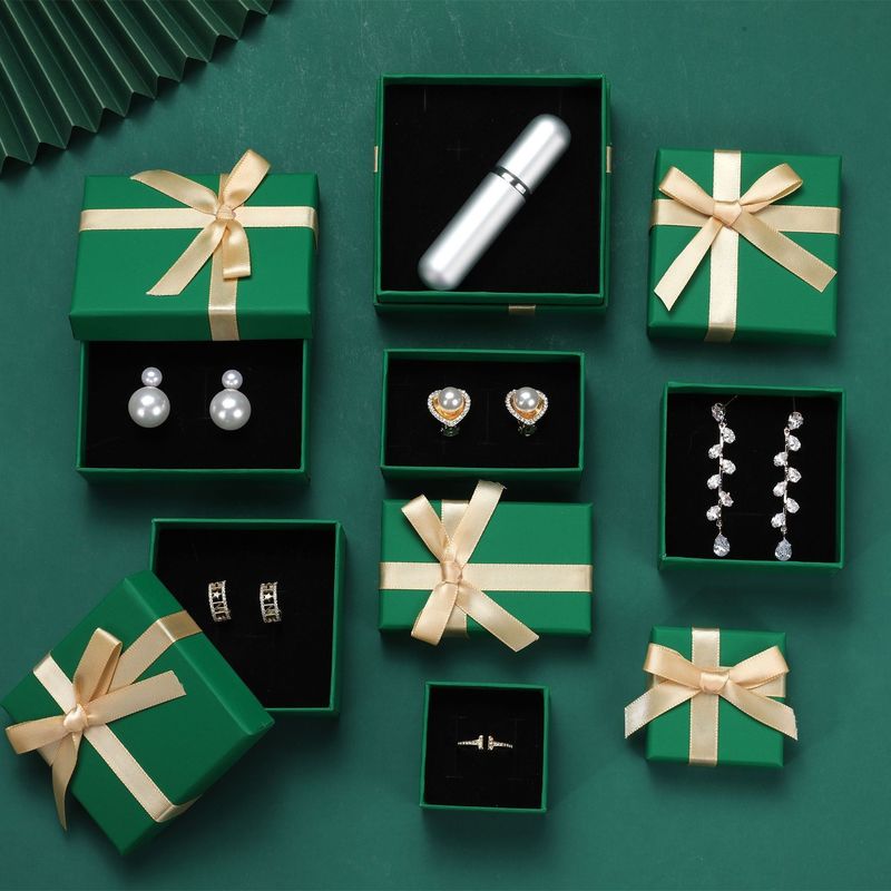 Hot Stamping giấy đồ trang sức hộp Bow Tie nắp và cơ sở ván giấy đóng gói hộp quà