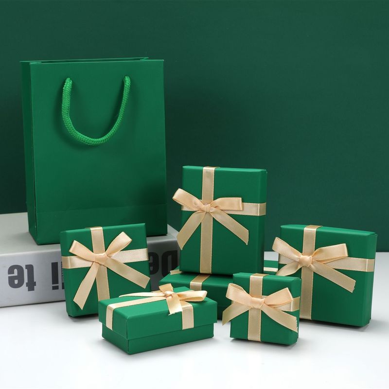 Hot Stamping giấy đồ trang sức hộp Bow Tie nắp và cơ sở ván giấy đóng gói hộp quà