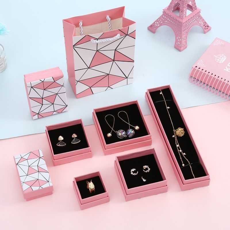 Hot Stamping giấy đồ trang sức hộp Bow Tie nắp và cơ sở ván giấy đóng gói hộp quà