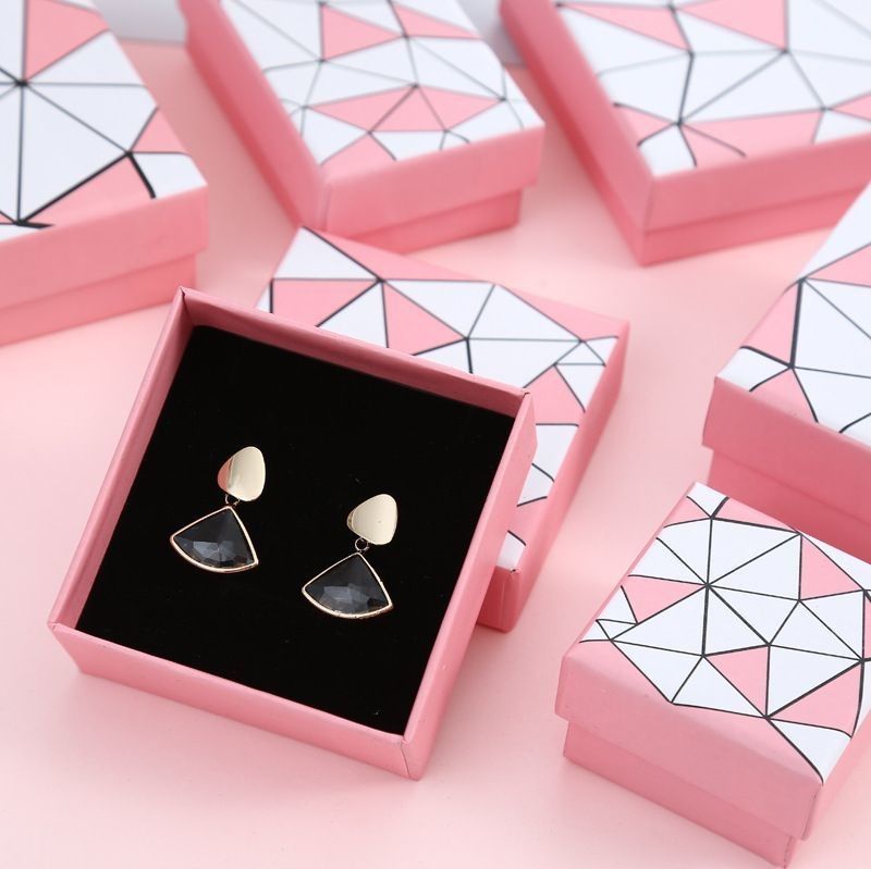 Hot Stamping giấy đồ trang sức hộp Bow Tie nắp và cơ sở ván giấy đóng gói hộp quà