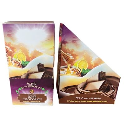 UV Stamping Foil hộp quà tùy chỉnh với logo cho thực phẩm Pizza sô cô la