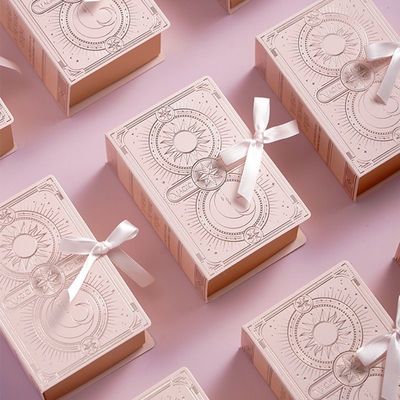 Loại sách Magnetic Clousre giấy đóng gói hộp quà với ruy băng Logo tùy chỉnh in